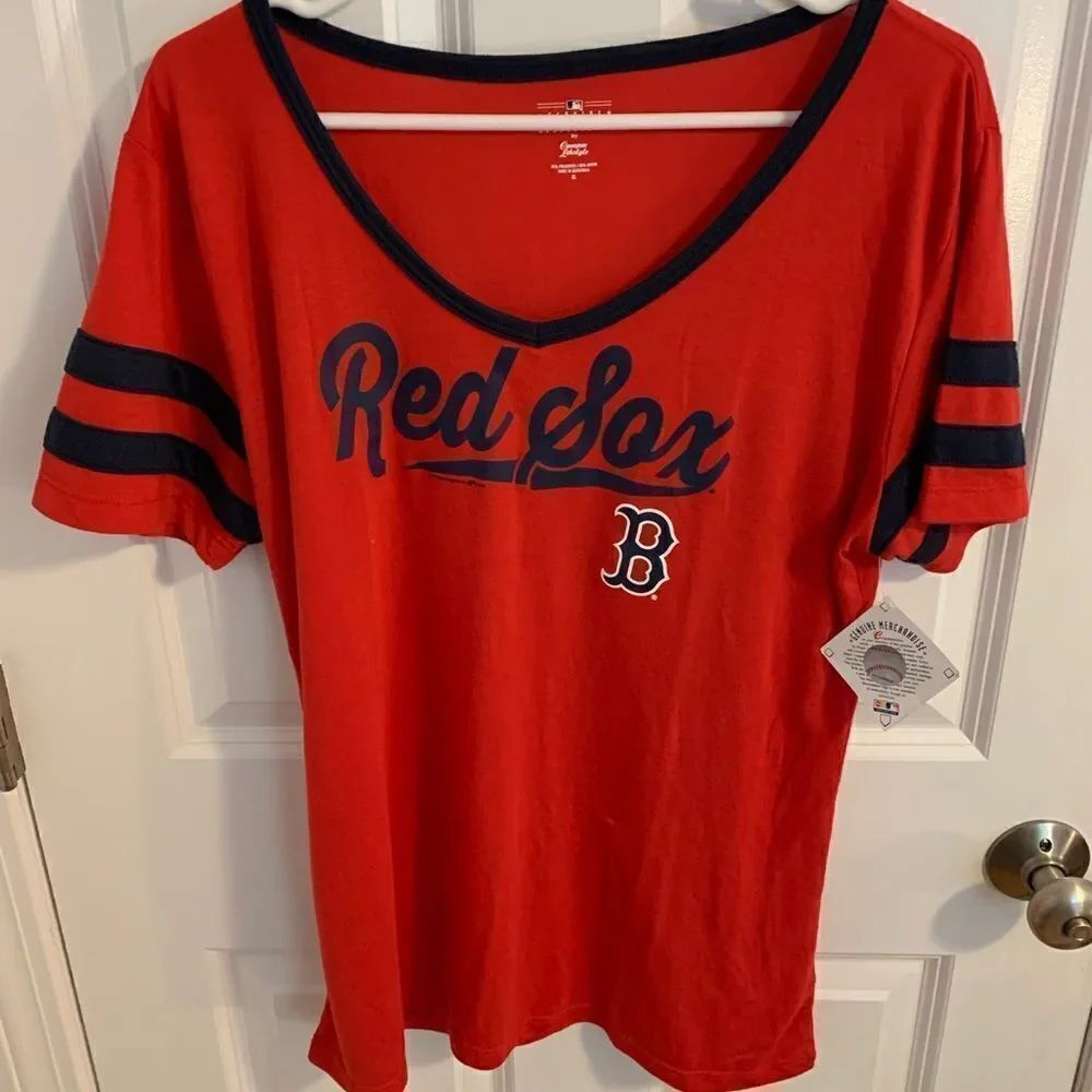 Red Sox XL short sleeve baseball shirt red stretch